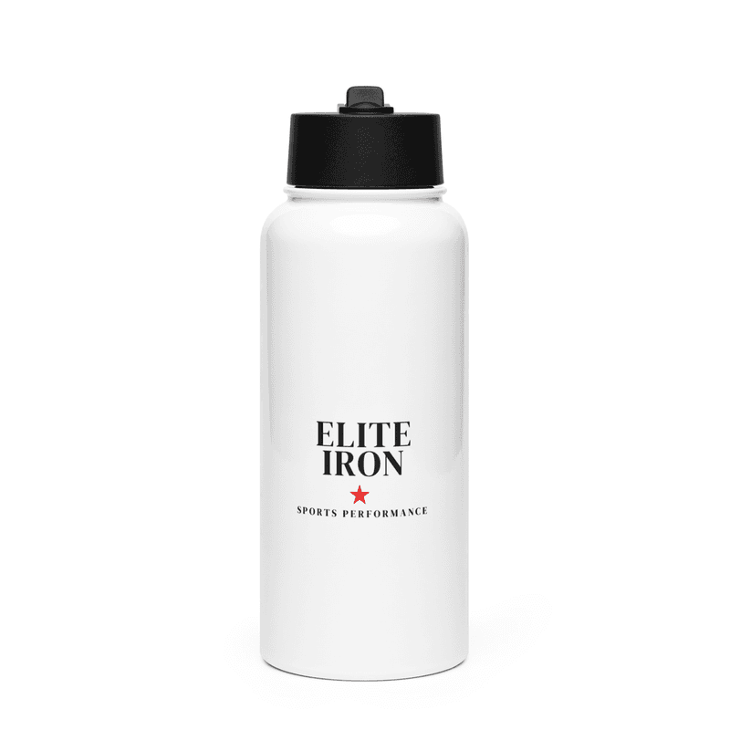 Stainless steel water bottle with a straw lid